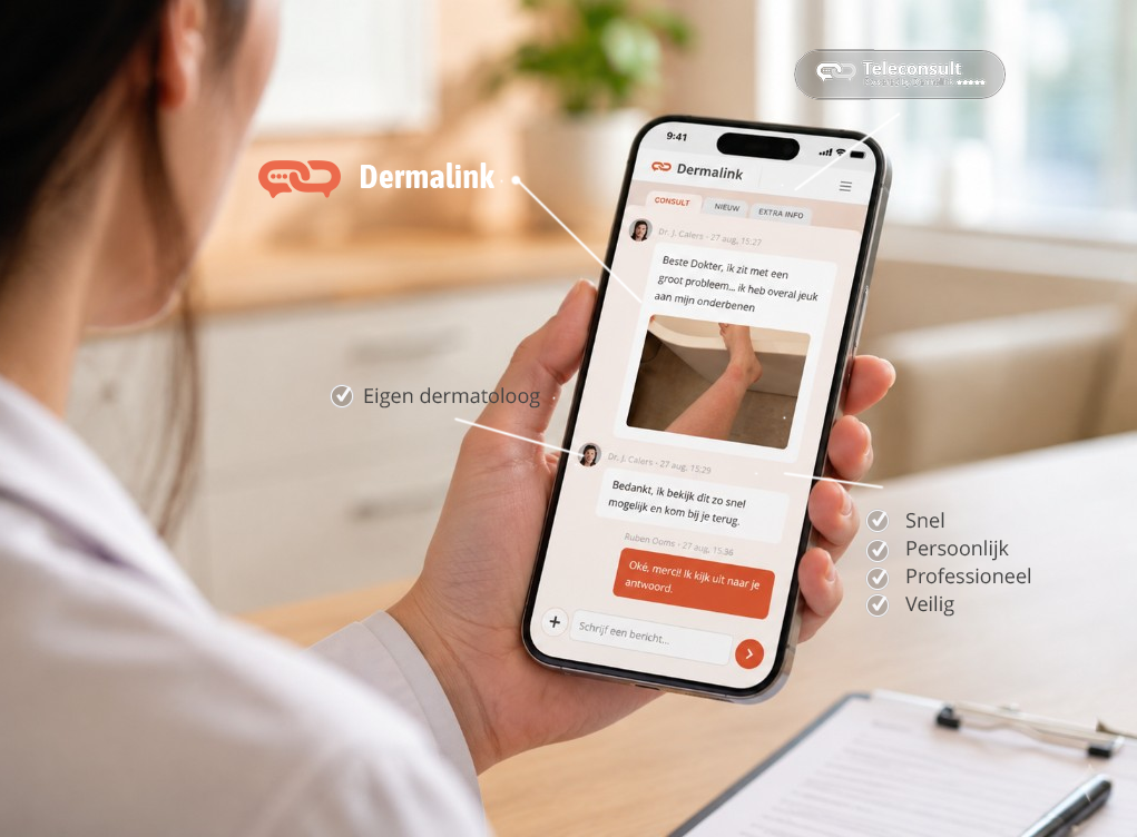 Dermalink op smartphone